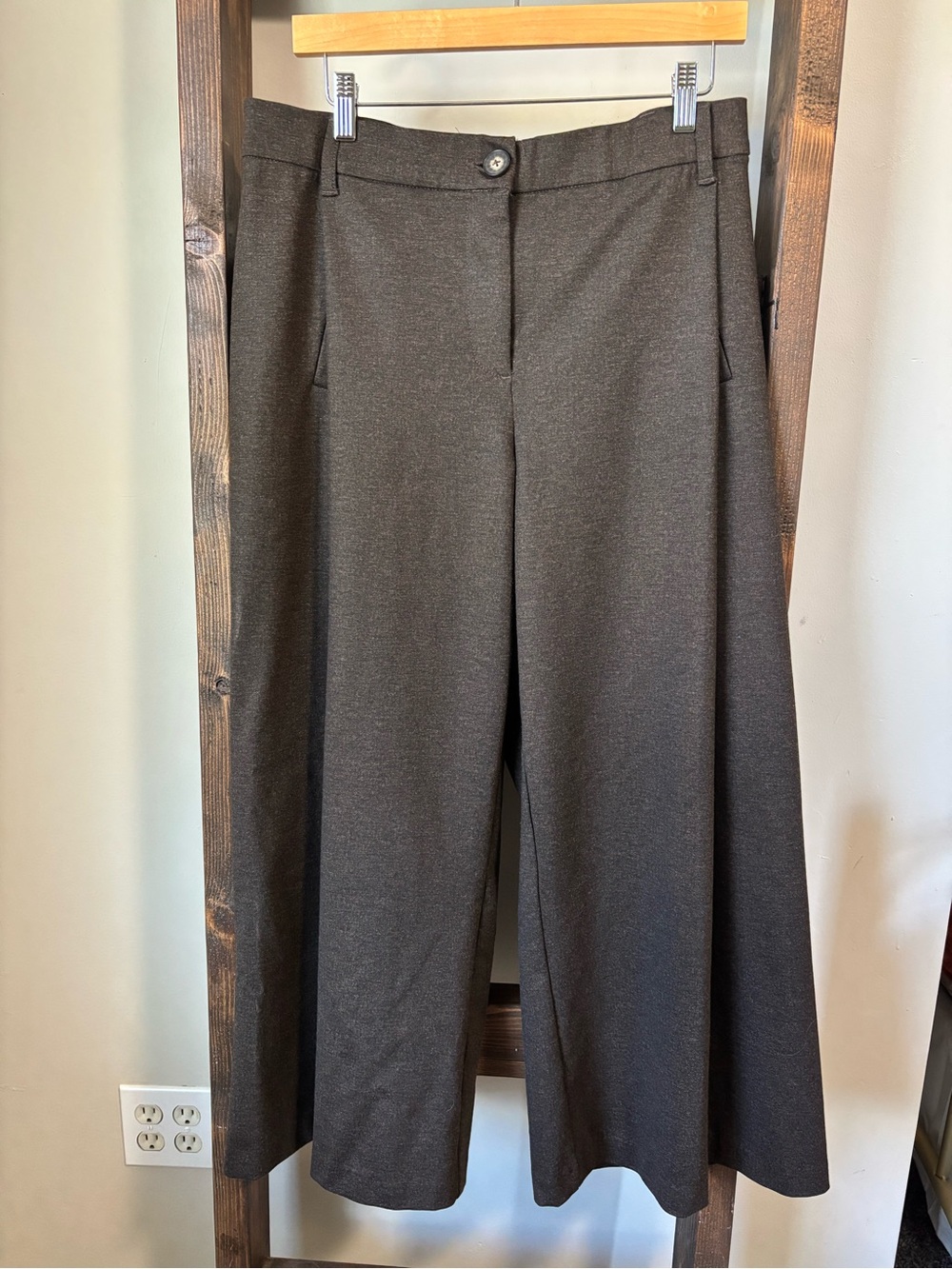 Women’s Democracy Wide-Leg Dress Pants in Dark Brown - Size 10 Petite